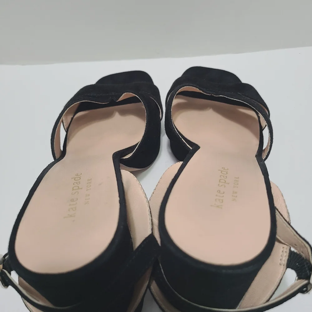 Kate Spade Delight Tue Suede Elegant Black‎ Platform Heels Size 11